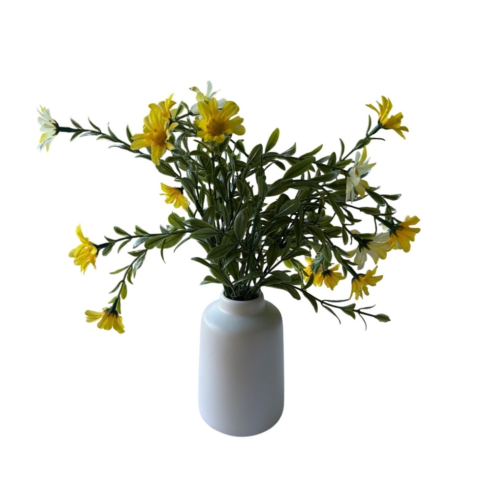 trueliving Faux Floral Arrangement Home Decor OS Yellow Excellent Daisy Vase